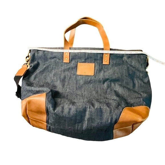 TRUE RELIGION UNISEX DENIM AND LEATHER TRAVEL BAG - Picture 6 of 15